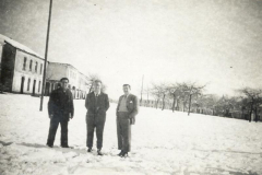 Xardíns do compo da feira con neve
